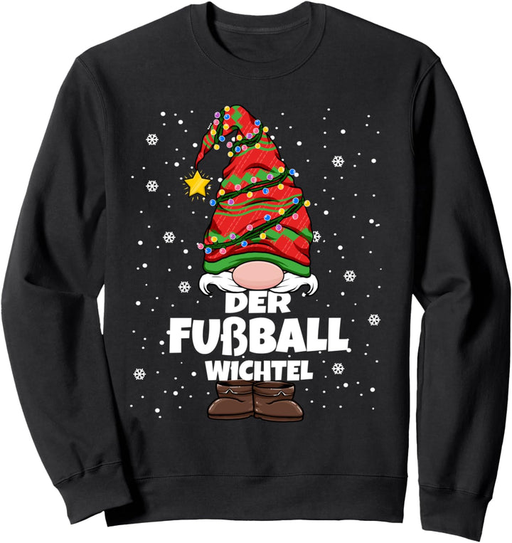 Fussball Wichtel Weihnachts-Wichtel Design Jungs Herren Sweatshirt