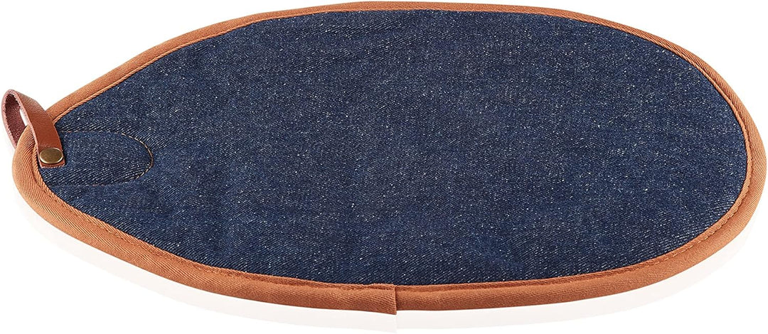 Le Creuset Topflappen, 100% Baumwolle, 12.5 in / 32 cm lang, Dark Blue Denim, 45200007760800, Dark B