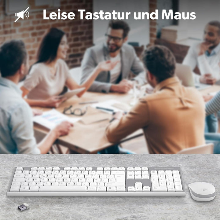 T'nB Ensemble Clavier - Souris sans fil Classy (Gris/Blanc)