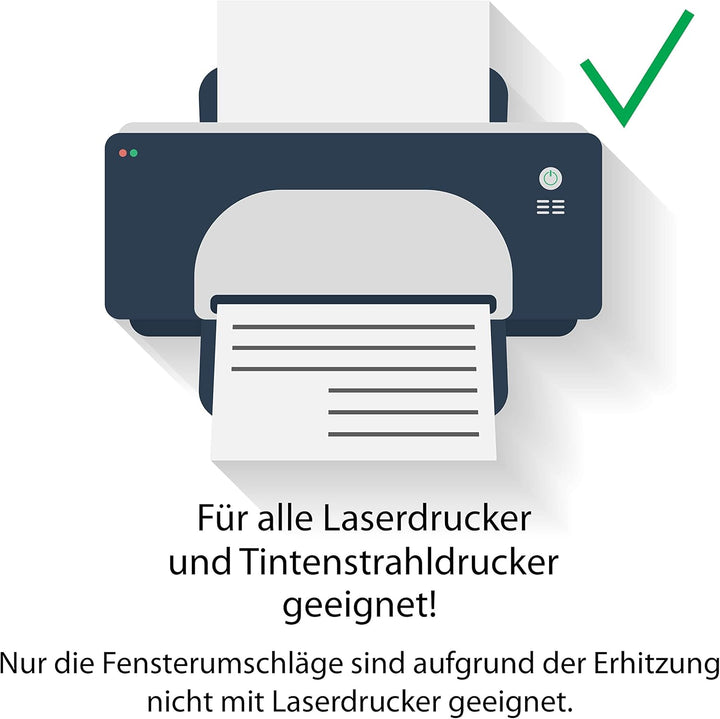 Glöcknerhütte 25 Sets Weihnachtsbriefpapier mit Fensterumschlag Briefpapier Weihnachten mit Umschlag