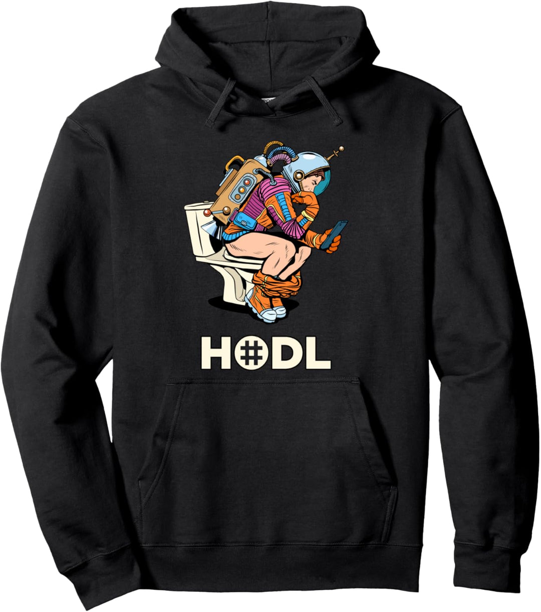 Cryptocurrency RSR Talk Reserve Rights HODL Space Man Toilet Pullover Hoodie