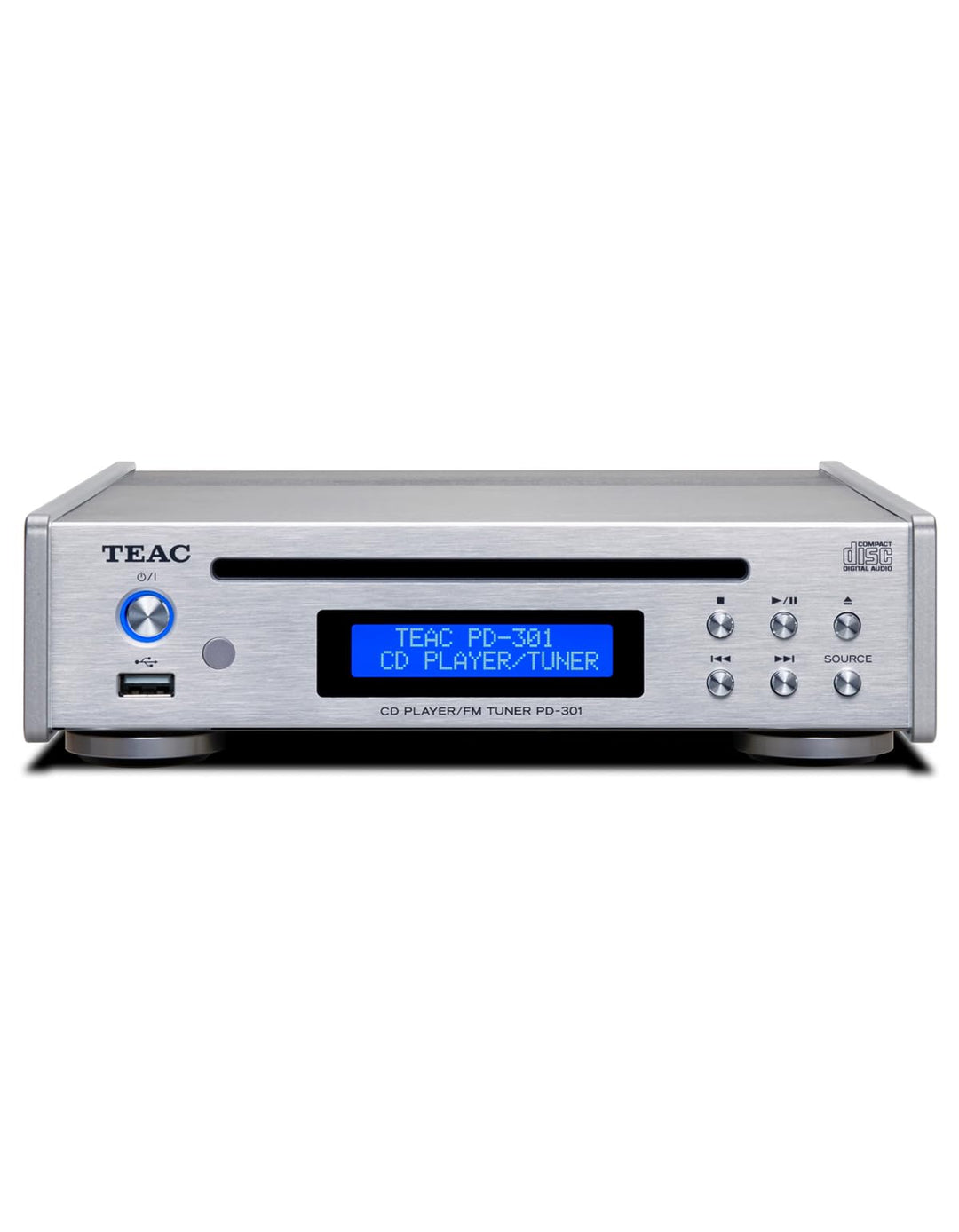 Teac PD-301DAB-X CD Player mit DAB/UKW Tuner, Silber, Silber