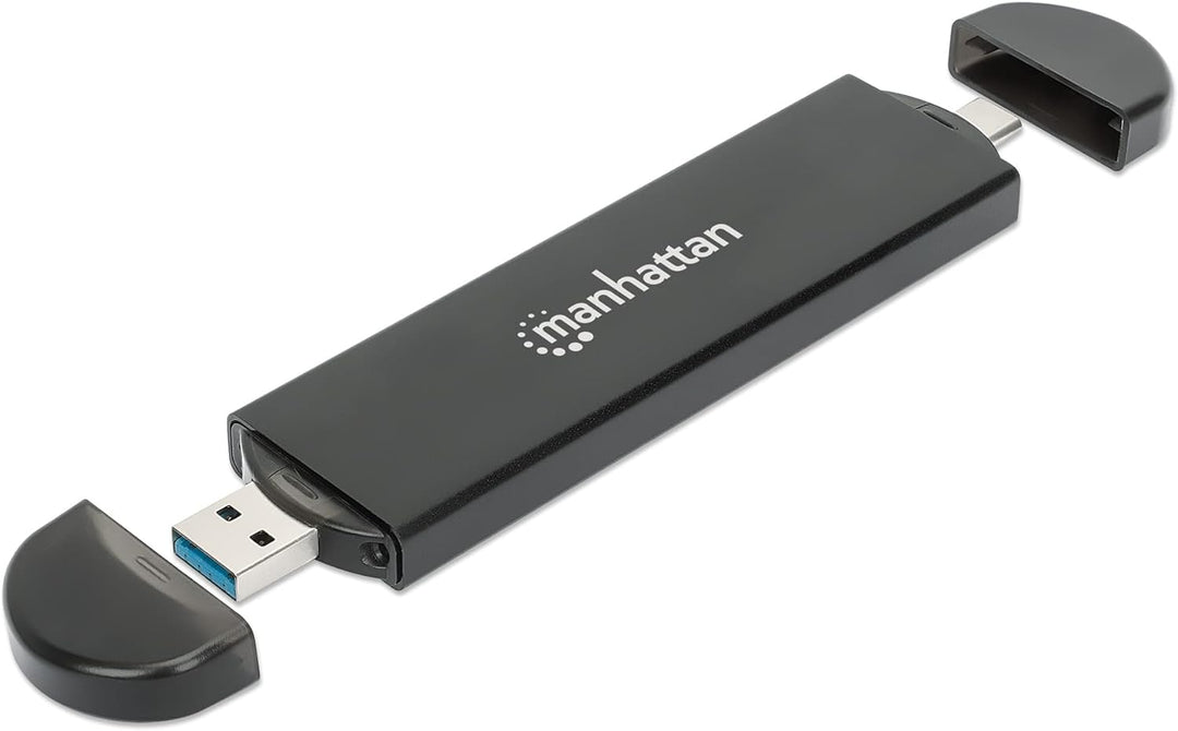 Manhattan USB zu SDD Schrank M.2 NVMe und SATA 130639 USB 3.2 Gen 2 Typ-C Stecker und Typ A Stecker