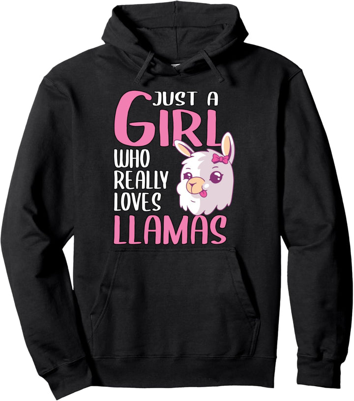 Damen Just A Girl Lama Geschenk Lama Pullover Hoodie