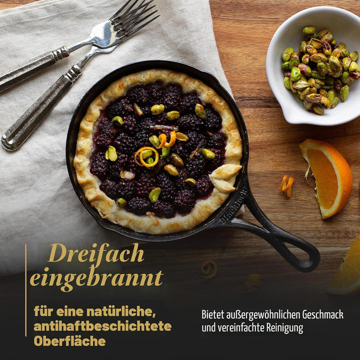 Lodge Blacklock Gusseisen-Bratpfanne, 17,8 cm, vorgebrannte Gusseisen-Bratpfanne, einfache Reinigung