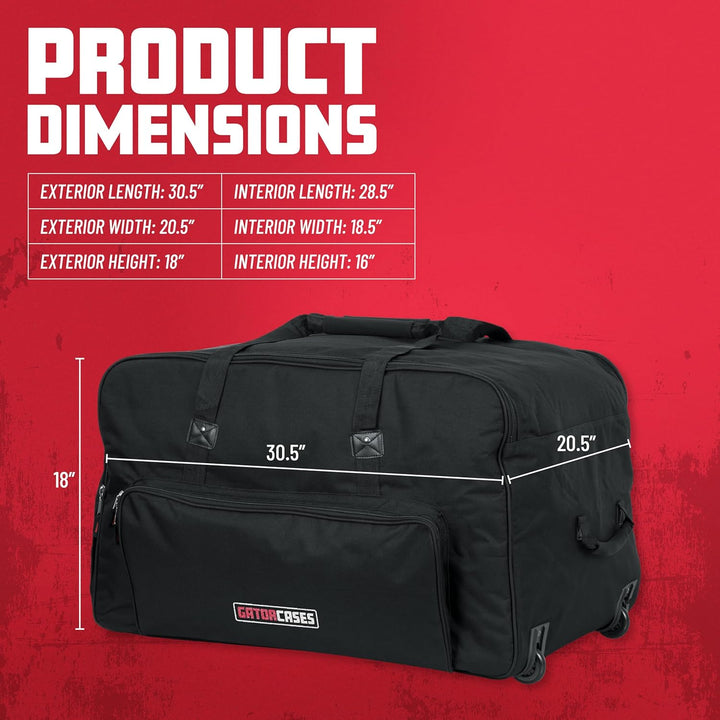 Gator Cases Rollende Lautsprechertasche für 15"-Lautsprecher im Standardformat mit einziehbarem Trag
