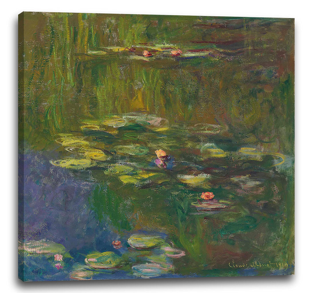 Printed Paintings Leinwand (70x70cm): Claude Monet - Der Seerosenteich 70x70 cm, 70x70 cm