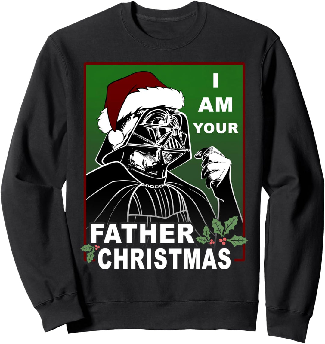 Star Wars Darth Vader Father Christmas Holiday Portrait Sweatshirt