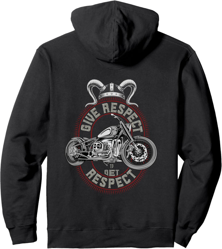 Give Respect to Get Respect Biker Solidraität Pullover Hoodie