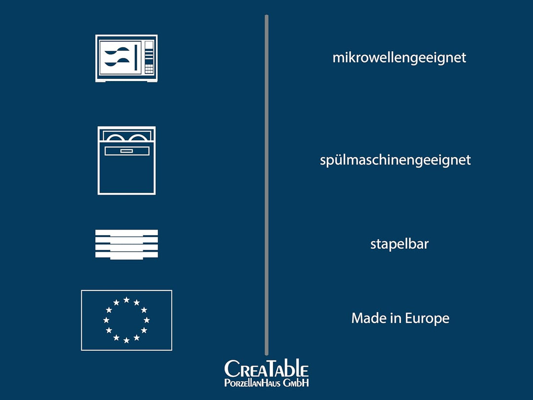CreaTable 17031, Serie Flora Orchard, Geschirrset Tafelservice 12 teilig Tafelservice 12-tlg, Tafels
