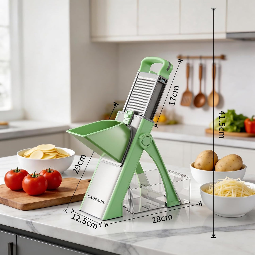 Mandoline Vegetable Slicer Pommesschneider Gurkenhobel，für die Küche, Zerkleinerer, Gemüseschneider