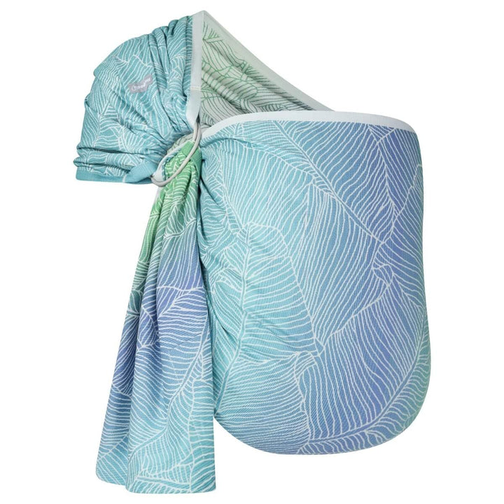 Hoppediz Ring-Sling, Baby-Tragetuch ab Geburt, 100 % kbA-Baumwolle, Design Grenada creme, Grenada cr
