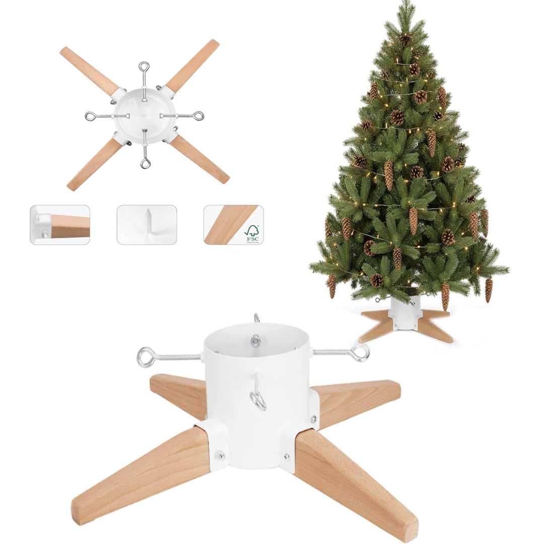 COIL Christbaumständer, Ständer mit Wasserspeicher, Rustikaler Ständer, Sockel für echten Baum, Wass