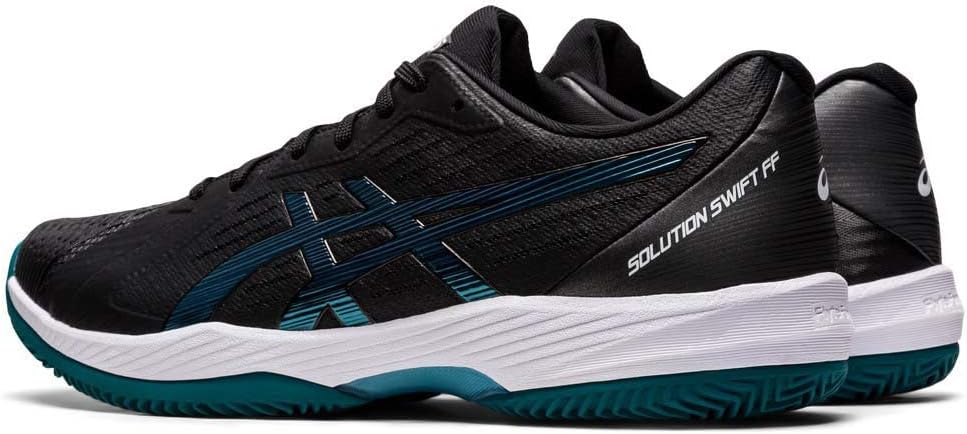 ASICS Herren Solution Swift Ff Clay Tennis Shoe 44.5 EU Black Misty Pine, 44.5 EU Black Misty Pine