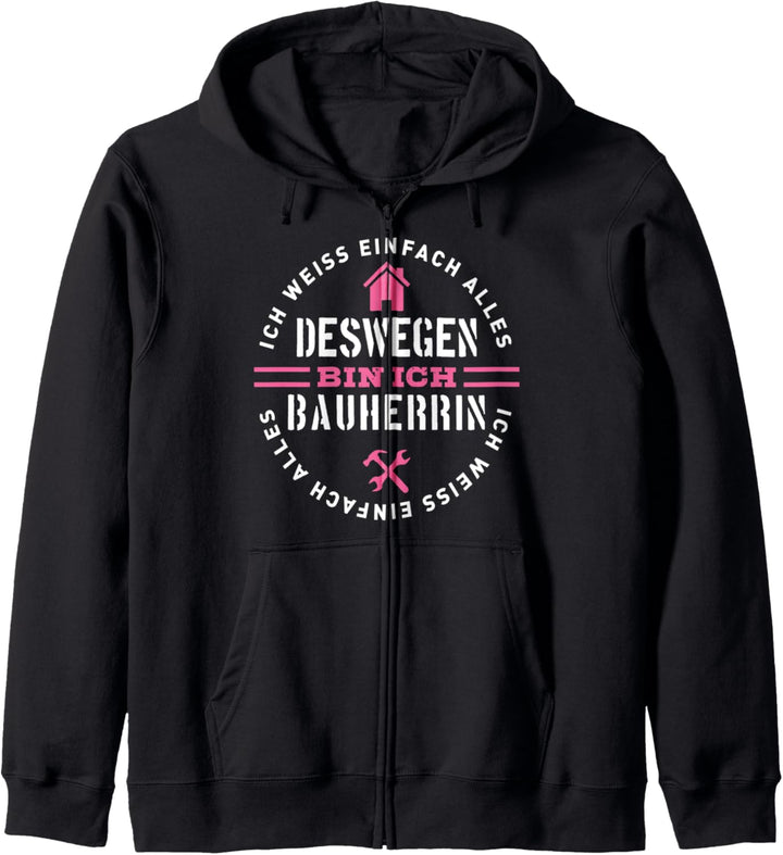 Bauherrin Spruch Richtfest Geschenk Idee Hausbau Einweihung Kapuzenjacke