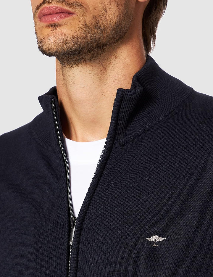 FYNCH-HATTON Herren Cardigan-Zip Strickjacke M Blau (Navy 690), M Blau (Navy 690)