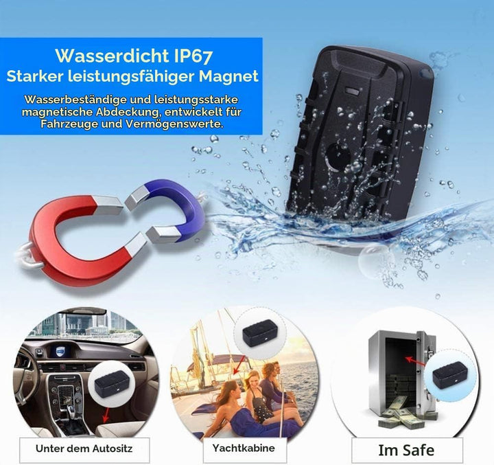 Winnes 4G GPS Tracker 240 Tage Lange Standby-Zeit GPS Tracker Auto mit kostenlose Apps Stark Magneti