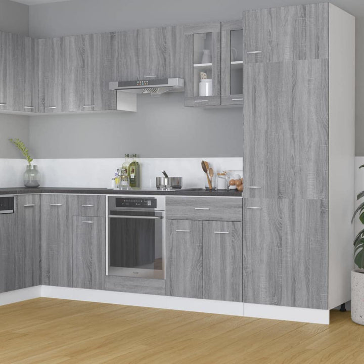 Hängeschrank Glas Grau Sonoma 60x31x60 cm Holz KüChenschrank HäNgeschrank KüChe Vorratsschrank Schra