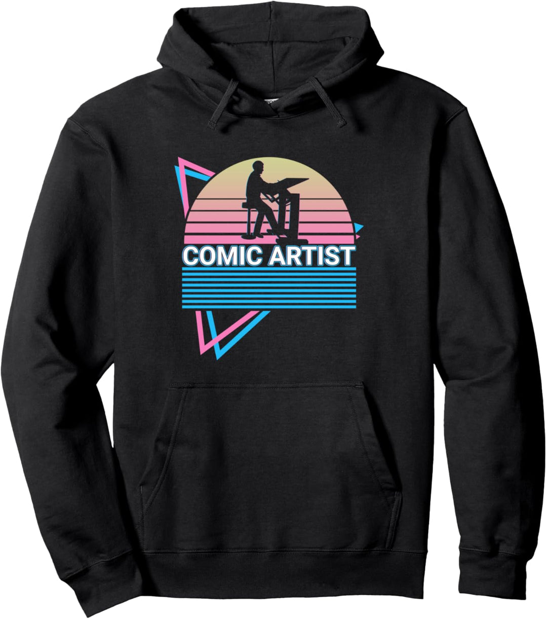 Comiczeichner Retro Pullover Hoodie