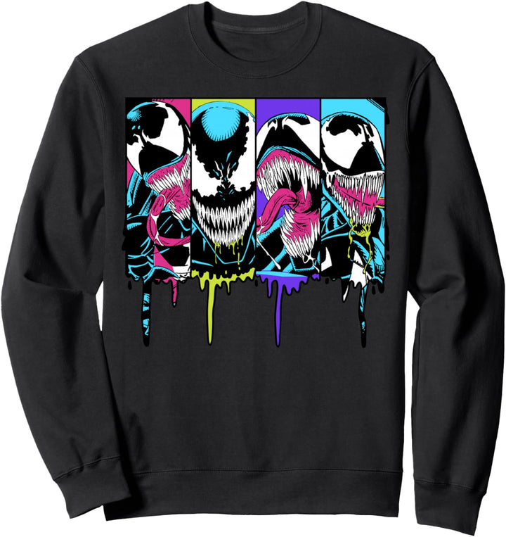 Marvel Venom Colorful Dripping Comic Panel Sweatshirt