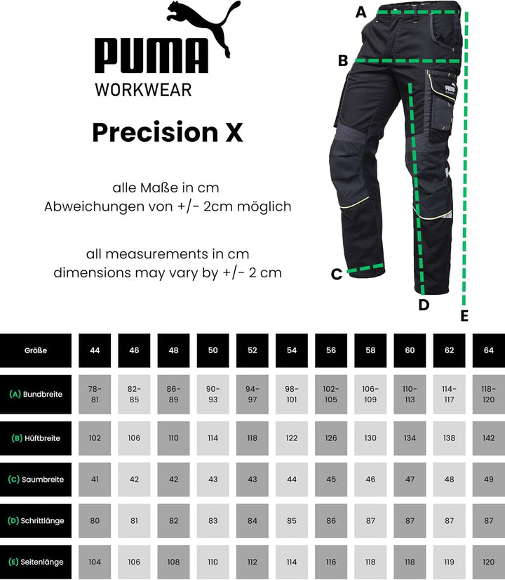 PUMA WORK WEAR Premium Arbeitshose mit vielen Taschen und extra verstärktem Nylon Gewebe 52 Marinebl