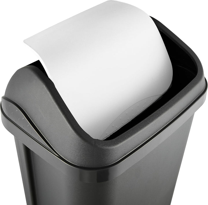 keeeper Mülleimer mit Schwingdeckel, 25 l, Swantje, Graphit-Grau Graphit 25 L, Graphit 25 L