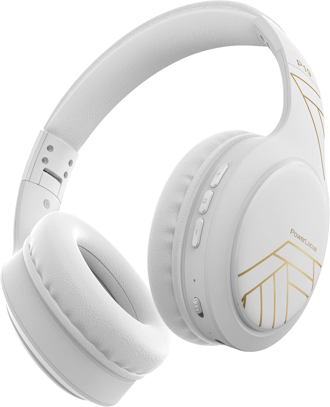 PowerLocus Bluetooth Kopfhörer Over Ear, Kopfhörer Kabellos mit 3-EQ modi, 60std. Spielzeit, Hi-Fi-S