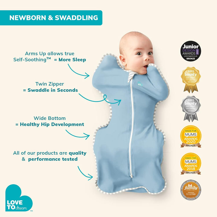 Love To Dream Baby Pucksack, Mittel (6-8,5kg), idealer Stoff für Moderate Temperaturen (20-24°C), Ar