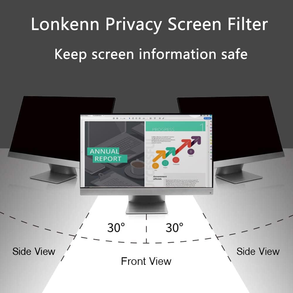 27 Zoll Computer Privacy Filter, Premium Blickschutzfilter, Robust und Wiederverwendbar, Privacy Fil