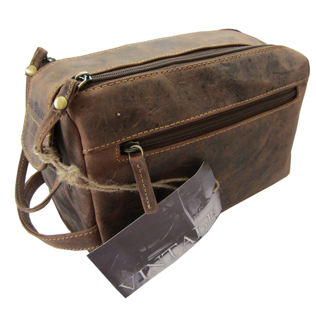 Greenburry Vintage Kulturbeutel Leder 23 cm