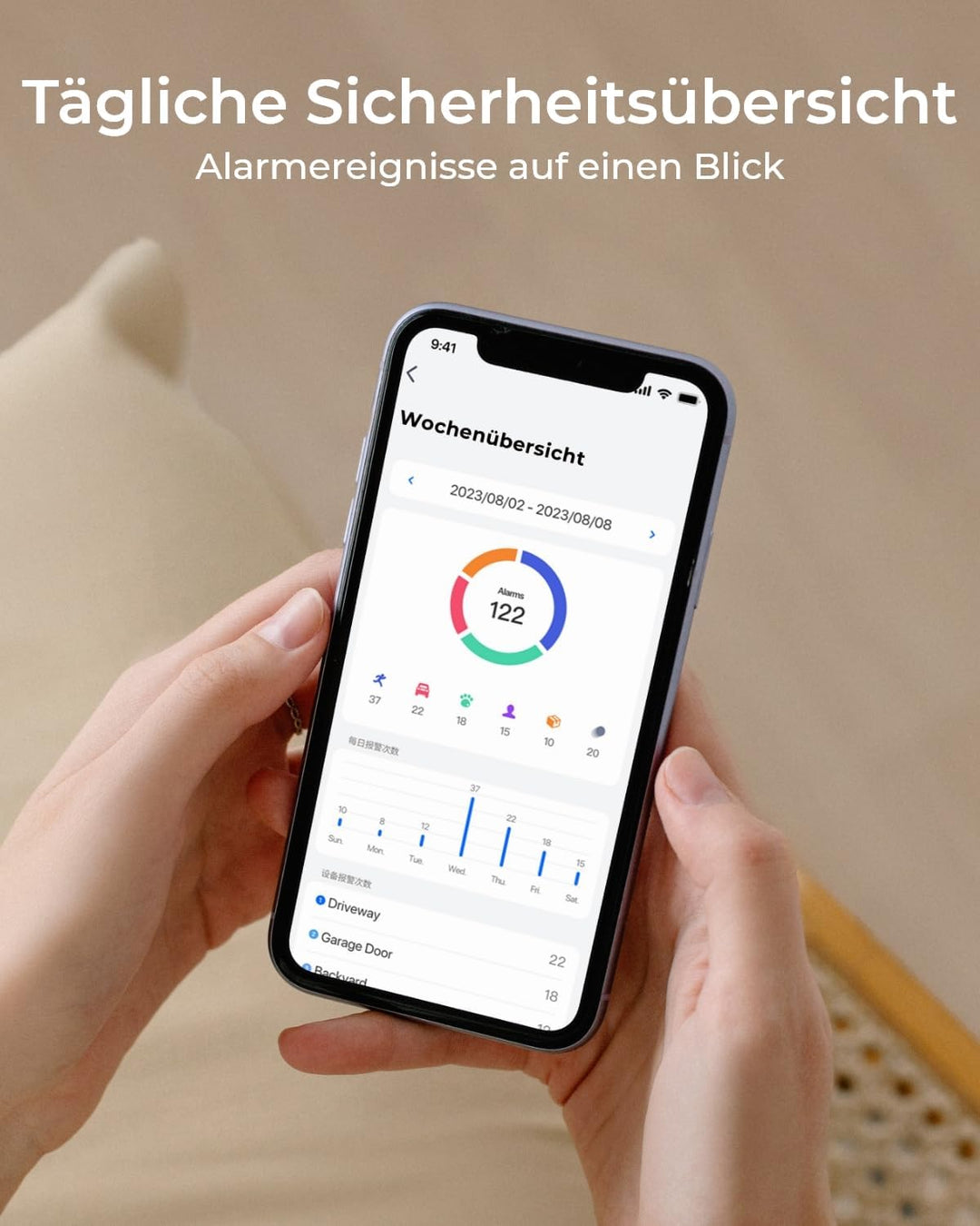Reolink 4K Solar Überwachungskamera Set Aussen Akku mit Home Hub, Farbnachtsicht, 2.4/5GHz WLAN, Zen