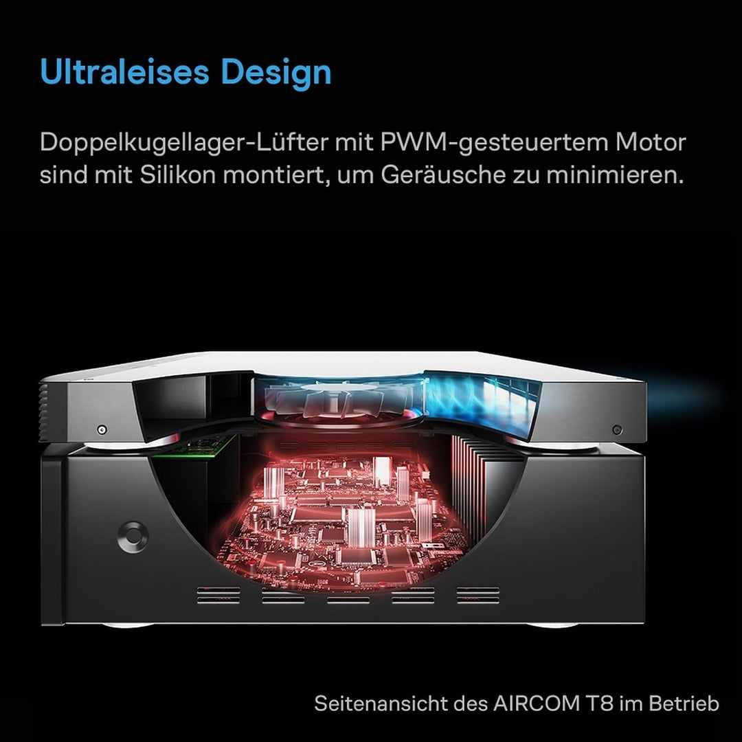 AC Infinity AIRCOM T9, leises Kühlgebläse 43cm für Receiver, Verstärker, DVR, AV Cabinet Komponenten