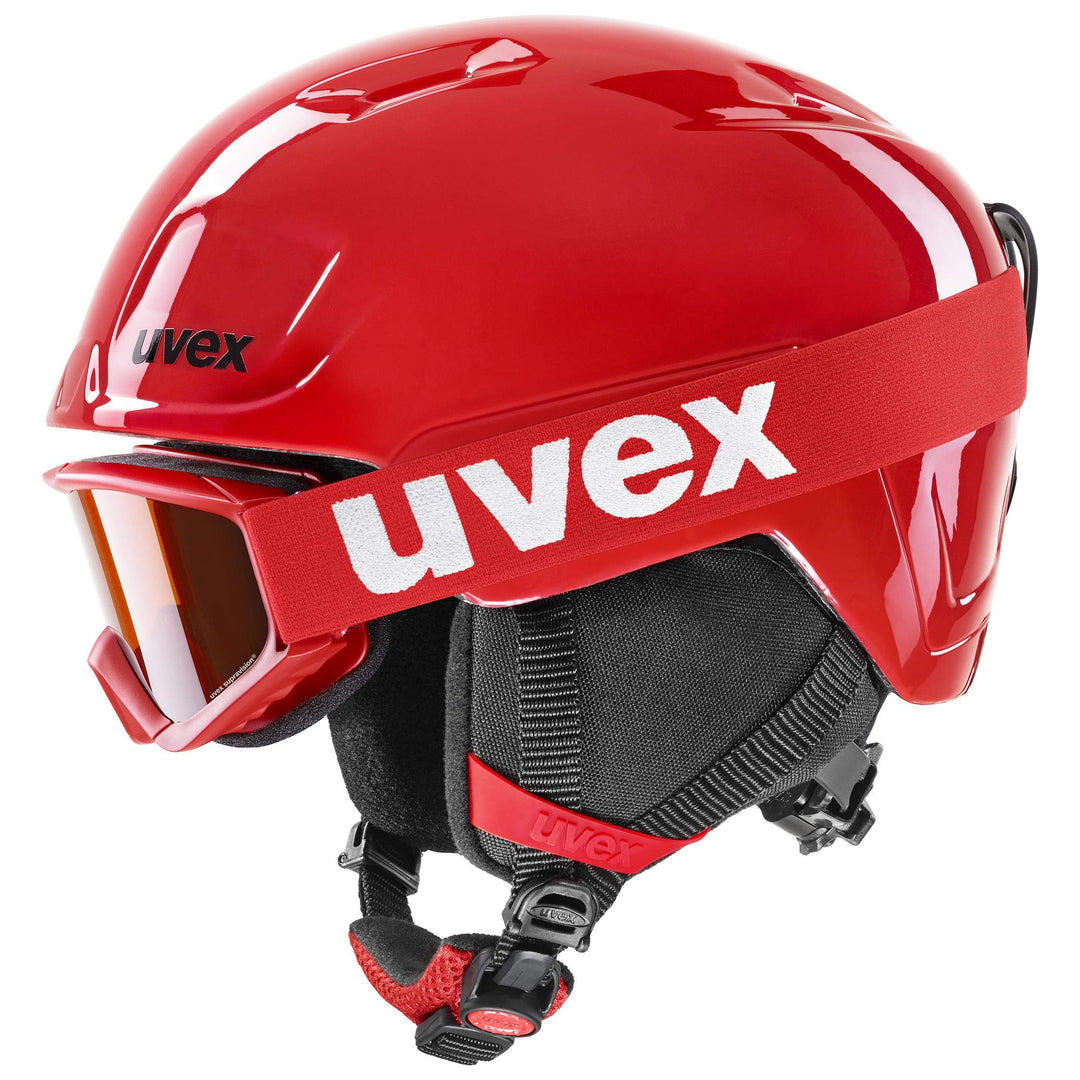 uvex heyya set - Skihelm inkl. Skibrille für Kinder - individuelle Grössenanpassung - konstrastverst