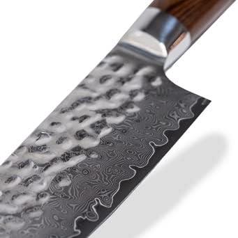 Souped Up Recipes 3er-Set Damaszener Küchenmesser (Kochmesser, Hackmesser, Schälmesser)