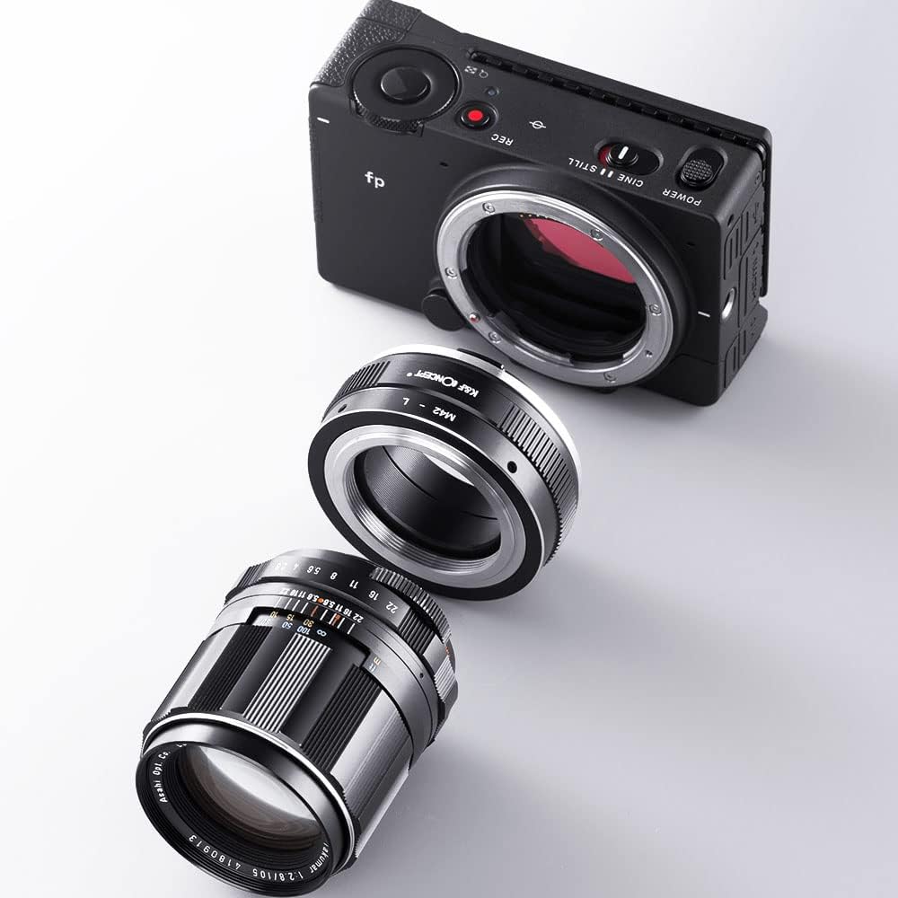 K&F Concept Objektivadapter M42-L Manueller Fokus Kompatibel mit M42 Objektiv auf L Mount Kameragehä