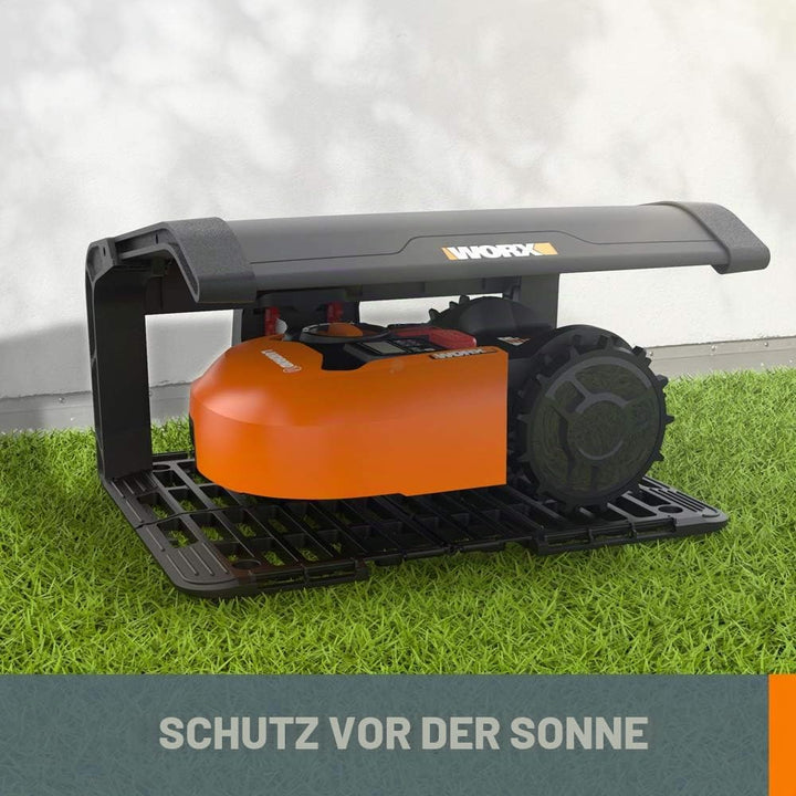 WORX WA0810 Landroid Garage mit Klappdeckel, Grau
