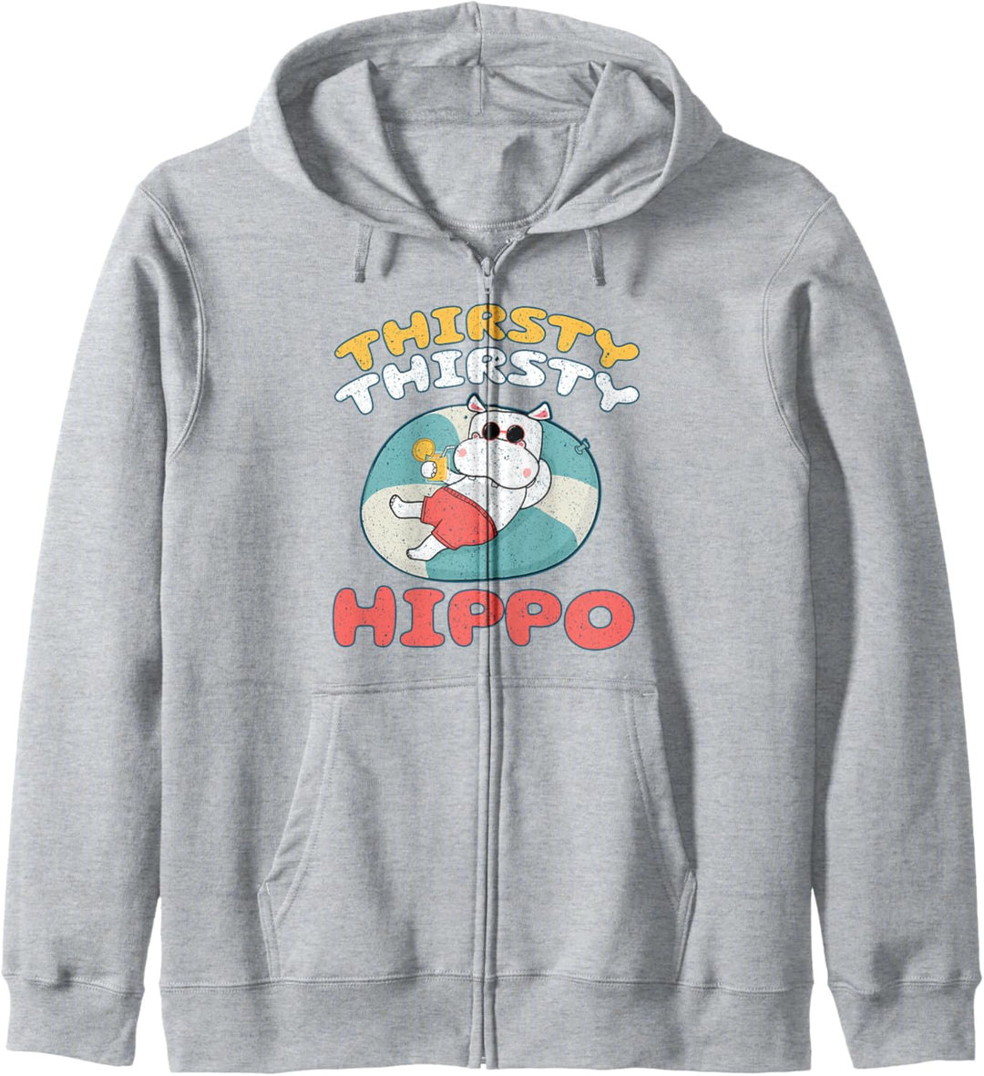 Lustiges Nilpferd Durstiges durstiges Nilpferd Geschenk für Kapuzenjacke
