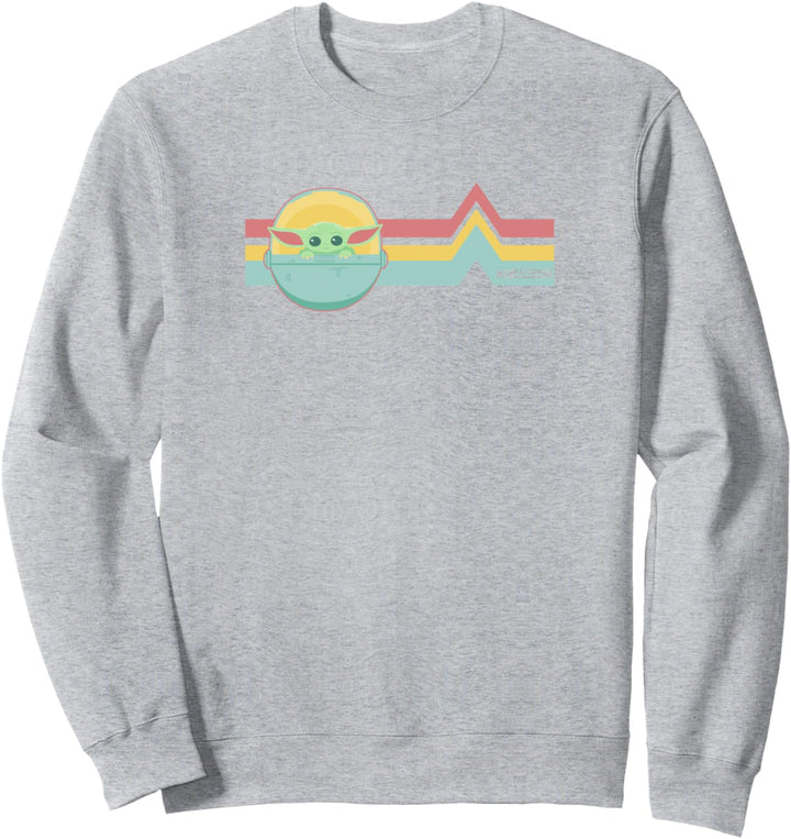Star Wars The Mandalorian The Child Rainbow Chest Lines Sweatshirt