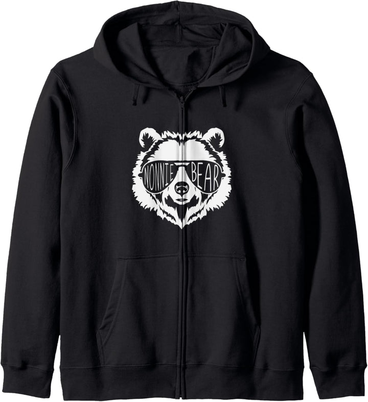 nonnie Bear Face with Sunglasses Kapuzenjacke