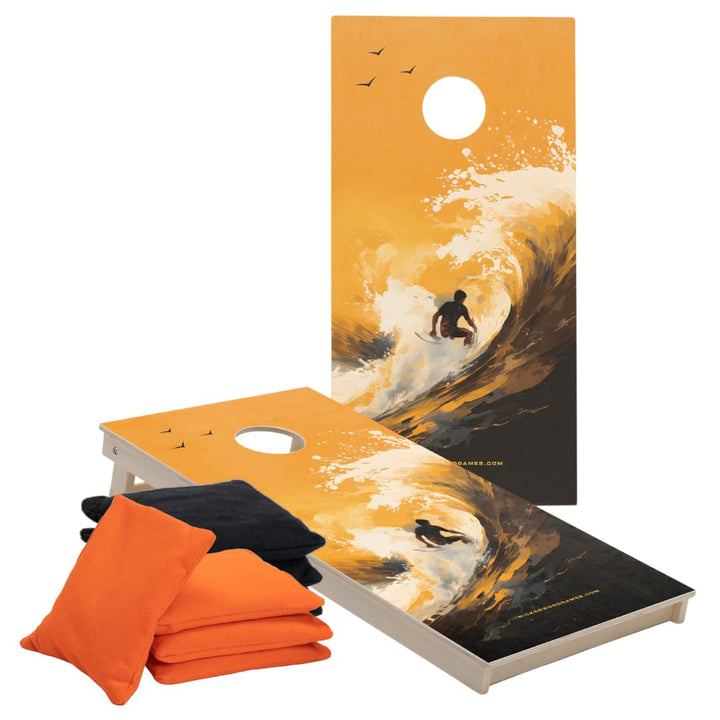 Cornhole Set – 120 x 60 cm - Sackloch Spiel – Wicked Wood – offiziell ACL-lizensiertes Set of Boards