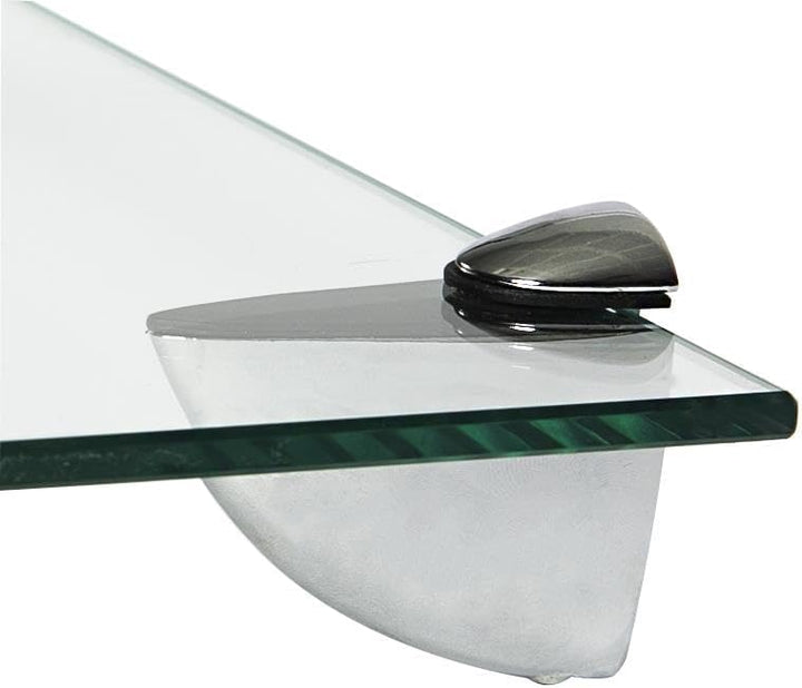 Harbour Housewares 2X Klar 60cm Schwebende Wandregale aus Glas - Badezimmer Dusche Küche Regale Lage