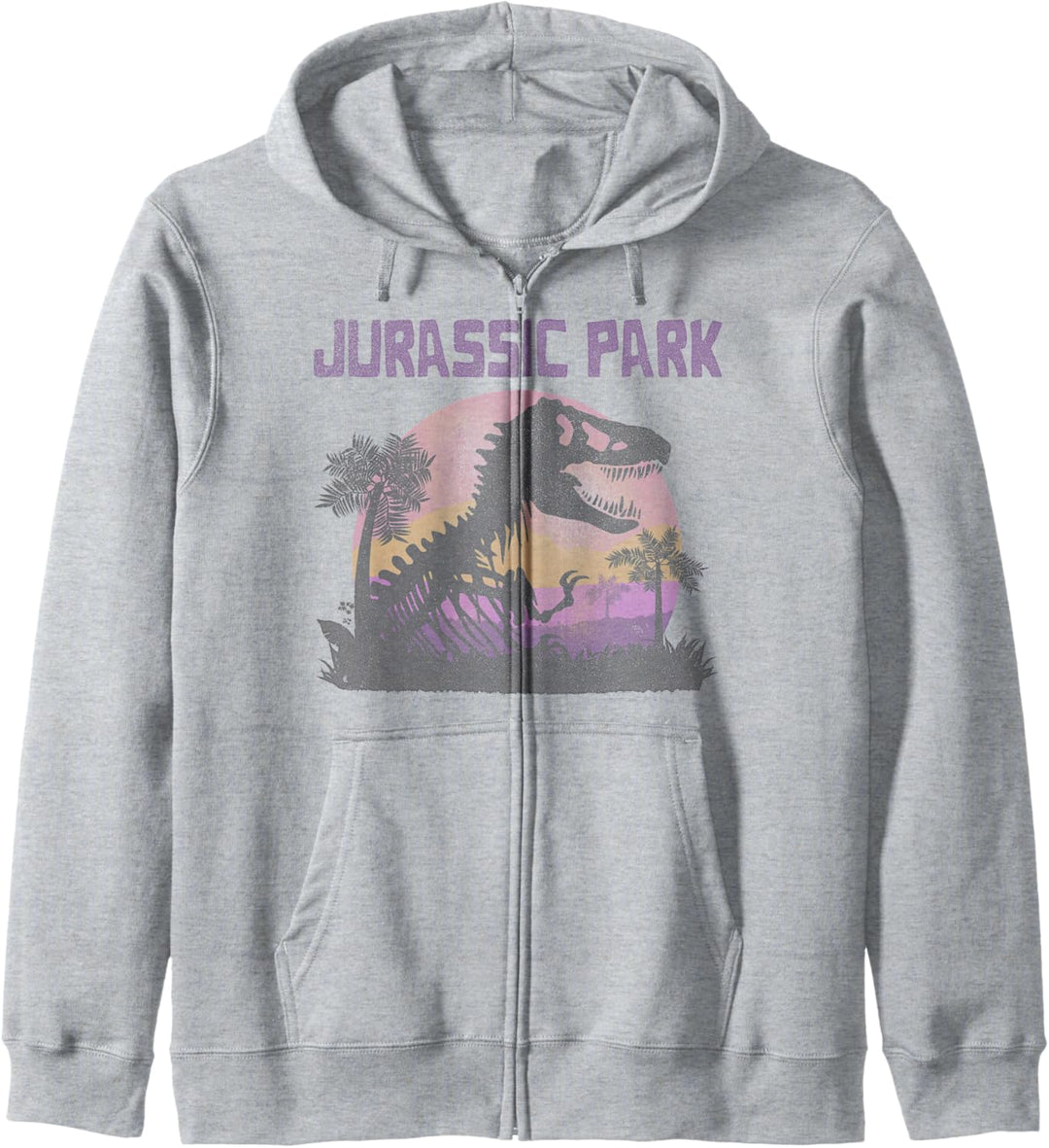 Jurassic Park Purple Hue Sunset Silhouette Kapuzenjacke