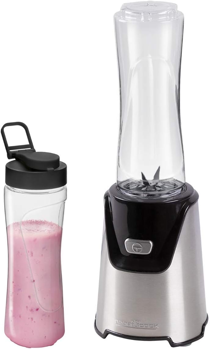 Profi Cook Smoothie-Maker PC-SM 1153 elektrischer Standmixer im Edelstahl-Gehäuse, inkl. 2 Mix-Behäl