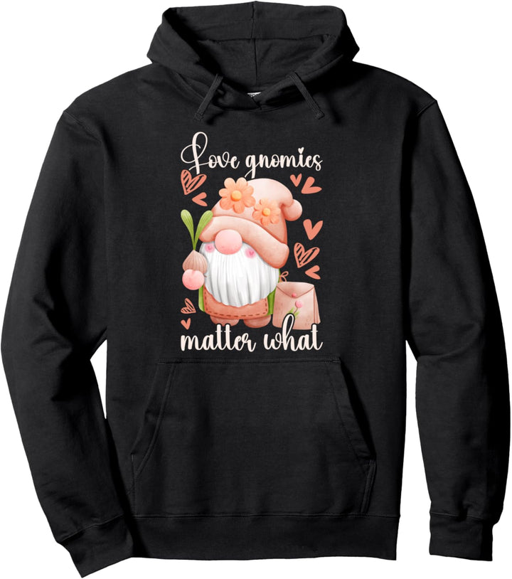 Gartenzwerg mit Zwiebel, Garten, Wichtel, Herzen Pullover Hoodie