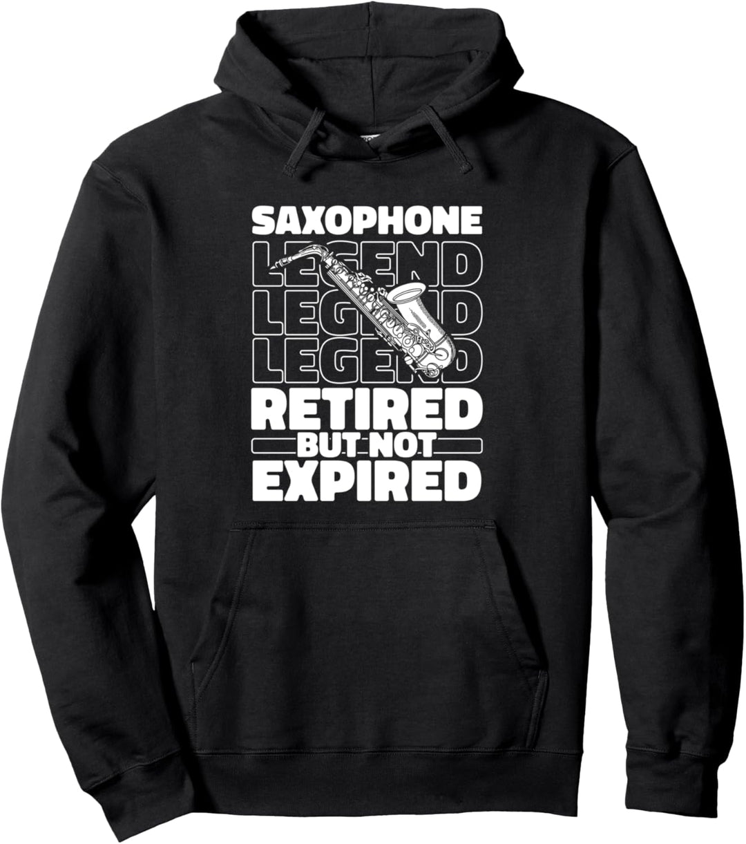 Saxofon Im Ruhestand Blasinstrument Blasmusik Sax - Saxophon Pullover Hoodie