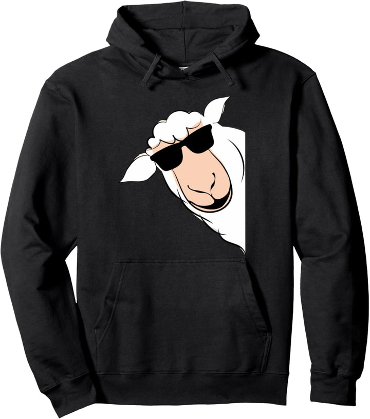 LUSTIGES SCHAF MIT SONNENBRILLE SUNGLASSES Pullover Hoodie