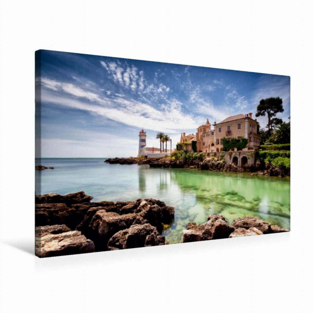Premium Textil-Leinwand 75 x 50 cm Quer-Format Cascais - Portugal | Wandbild, HD-Bild auf Keilrahmen