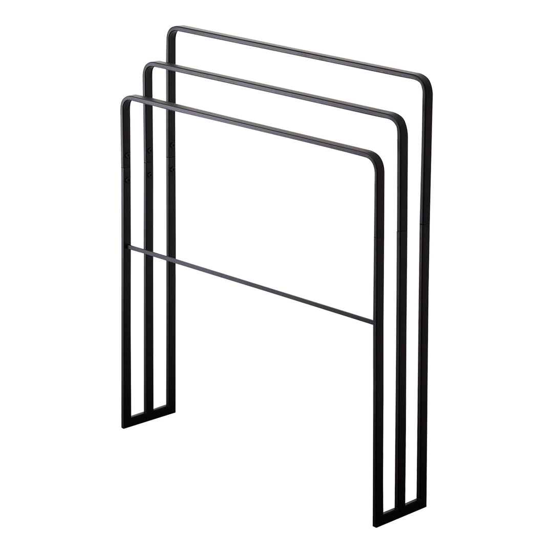 Bath towel hanger with 3 bars - Tower - Black Schwarz, Schwarz