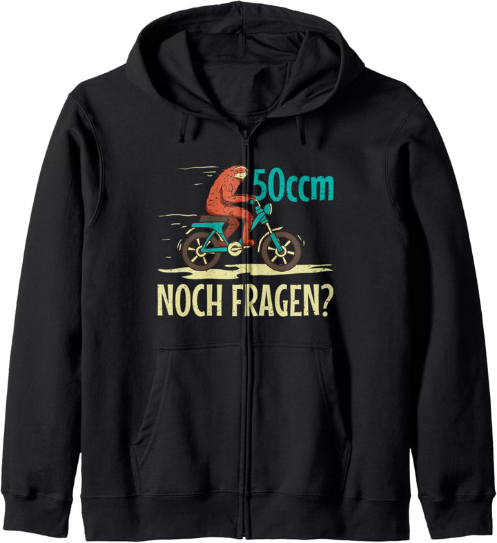 Faultier Roller 50 ccm Moped langsam fahren Scherz Geschenk Kapuzenjacke