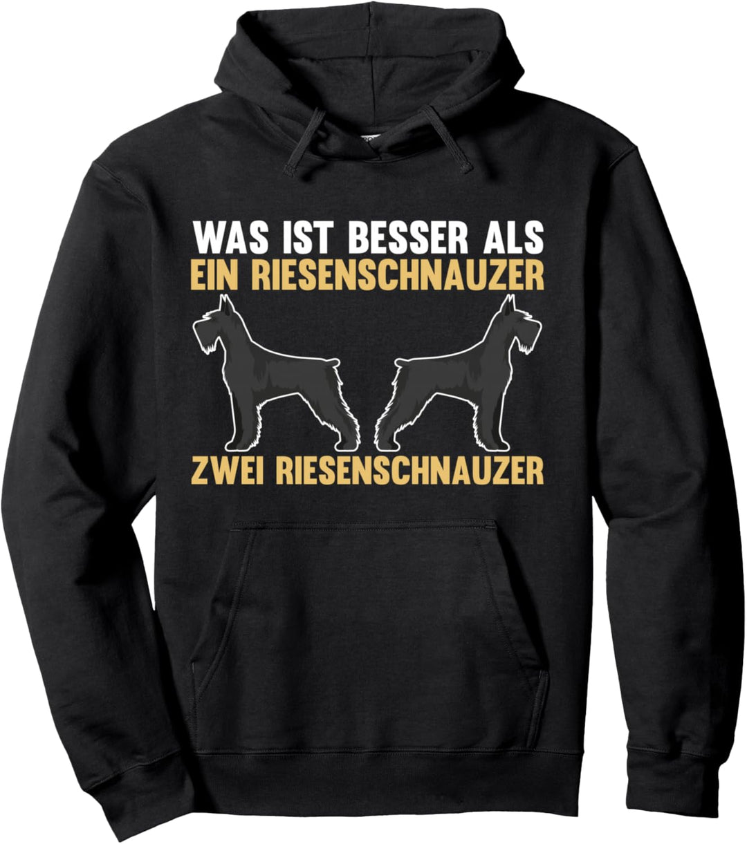 Zwei riesige Schnauzer Hund Riesenschnauzer Pullover Hoodie